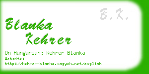 blanka kehrer business card